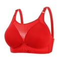 thumbnail image 1 of SMihono Women's Supportive Bra Comfortable Soft Tank Top Bra Adjustable Wireless Push-Up Side Breast Everyday Bra for Elderly Red L, 1 of 4