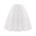thumbnail image 1 of SMihono Womens A Line Tutu Skirt Layered Tulle Skirt High Waist Pleated Mesh Skirt Teen Girls Carnival Themed Costumes Tutu White XL, 1 of 2