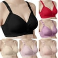 thumbnail image 1 of SMihono Womens Bralettes Push Up Wireless Full Coverage Comfortable Everyday Bras No Underwear Wirefree Everyday Brassiere Black 42, 1 of 5