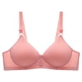 thumbnail image 1 of SMihono Womens Bras No Underwire Smooth Push Up Bras Wireless Full Coverage Comfort High Support Bralettes with Bra Extender Pink L US(8), 1 of 6