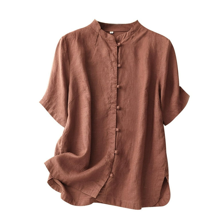 Casual Solid Slit Mandarin Collar A Line Dresses Casual Solid Slit Mandarin Collar A Line Dresses