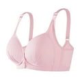 thumbnail image 1 of SMihono Womens Daily Solid Sexy Lace Gathered Bra Straps Breast Cup Underwear Athletic Sports Bras for Women Bra Pink XL, 1 of 8