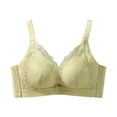 thumbnail image 1 of SMihono Womens Everyday T-Shirt Bras Full Coverage No Underwire Lace Bralette Soft Comfy Casual Breathable Push Up Underwear Yellow 40, 1 of 9