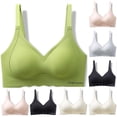 thumbnail image 1 of SMihono Womens High Impact Sports Bras Lightweight Breathable Comfort Bra Push up Back Clasp Plunge Workout Gym Bralettes (Green L ), 1 of 7