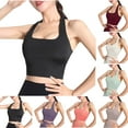 thumbnail image 1 of SMihono Womens Open Back Sports Bra Halter Padded Workout Crop Tops Workout Gym Fitness Bras with Removable Pads (Black S ), 1 of 3