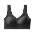 thumbnail image 1 of SMihono Womens Seamless Bra Smoothing Wireless Push up Bralette Lifting Anti Sagging Support Bras Breathable Sleep Lingerie Black XL, 1 of 3