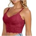 thumbnail image 1 of SMihono Womens Sexy Lace Camisole Bralette Top with Thin Shoulder Straps Chest Wrap Tops for Outerwear Bralette Crop Top Red 8, 1 of 3