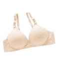 thumbnail image 1 of SMihono Womens Support Wireless Bras Comfortable Push Up Adjustable Straps Everyday Bra Full Coverage No Underwire Bras Beige 8, 1 of 6