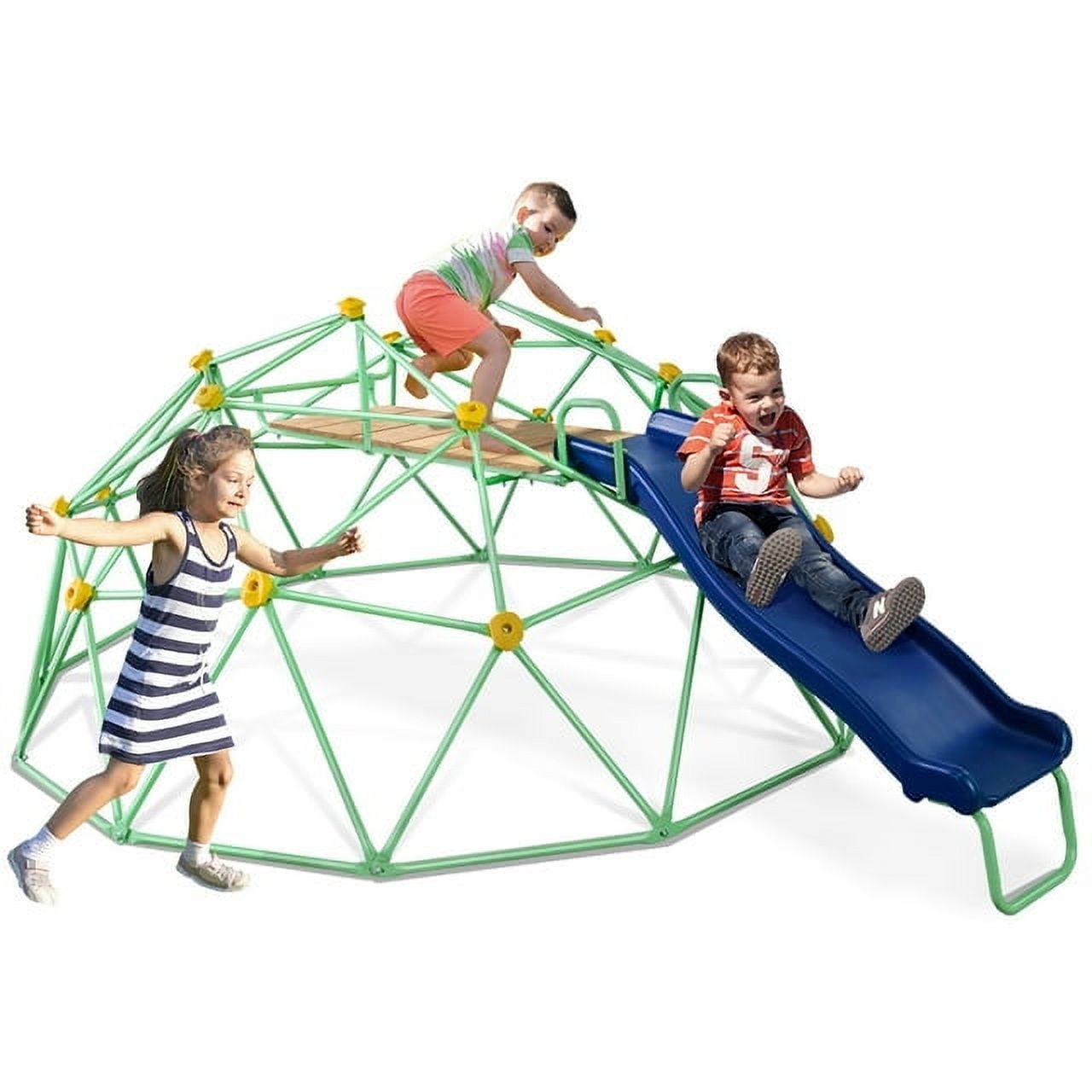 SMkidsport 8 FT Climbing Dome with Slide, Dome Climber for Kids 38