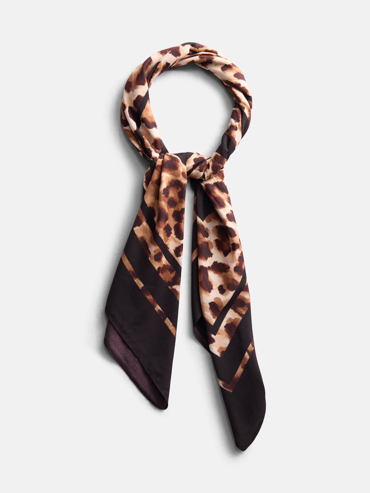 Scenario Women's Printed Square Scarf, Leopard
