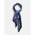 thumbnail image 1 of Scenario Women's Printed Square Scarf, Deep Indigo, 1 of 5