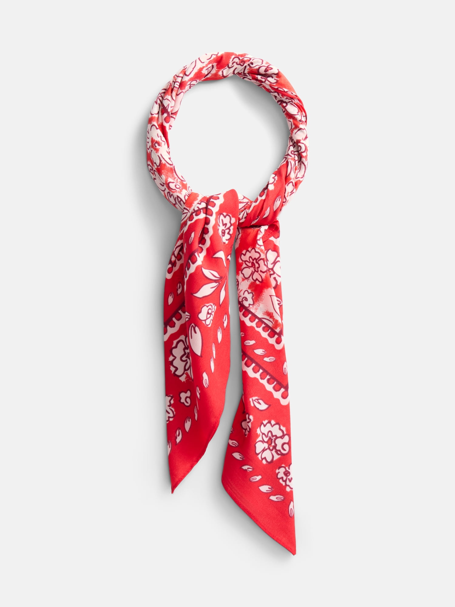 Scenario Women's Printed Square Scarf, Red