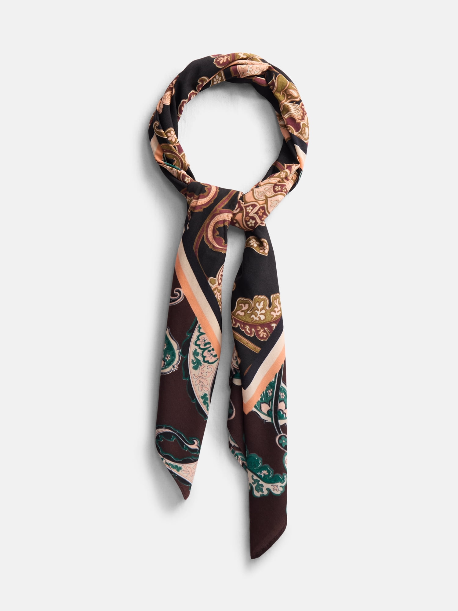 Scenario Women's Printed Square Scarf, Teal