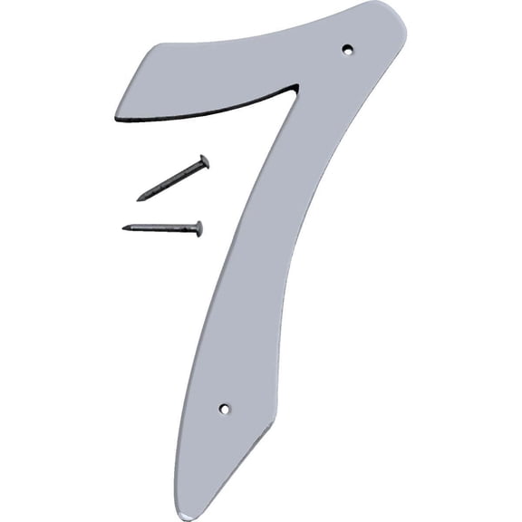 HY-KO PROD CO Address Number, Zinc With Satin Finish, 4-In., "7" SN-40/7