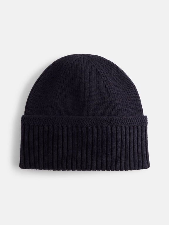 Women's Ribbed Beanie, Black Soot