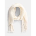 thumbnail image 1 of Scenario Women's Blanket Scarf with Braided Fringe Trim, 1 of 4
