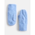 thumbnail image 1 of Scenario Women's Cable Knit Mittens, Polished Blue, 1 of 4