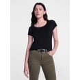 thumbnail image 1 of Scenario Women's Scoop Neck Tee with Cap Sleeves, Sizes XS-XXXL, 1 of 6