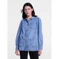 thumbnail image 1 of Scenario Women's and Women's Plus Chore Jacket with Long Puff Sleeves, Sizes XS-4X, 1 of 8
