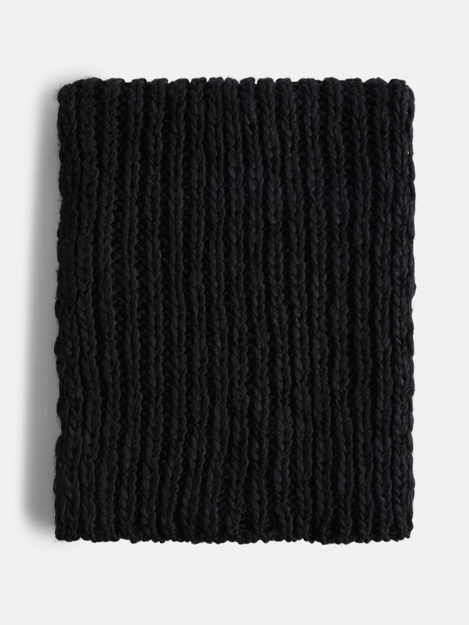 Scenario Women's Chunky Textured Scarf, Black Soot