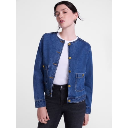 Scenario Women's and Women's Plus Denim Jacket, Sizes XS-4X