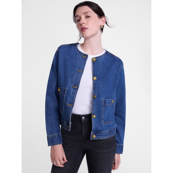 Scenario Women's and Women's Plus Denim Jacket, Sizes XS-4X