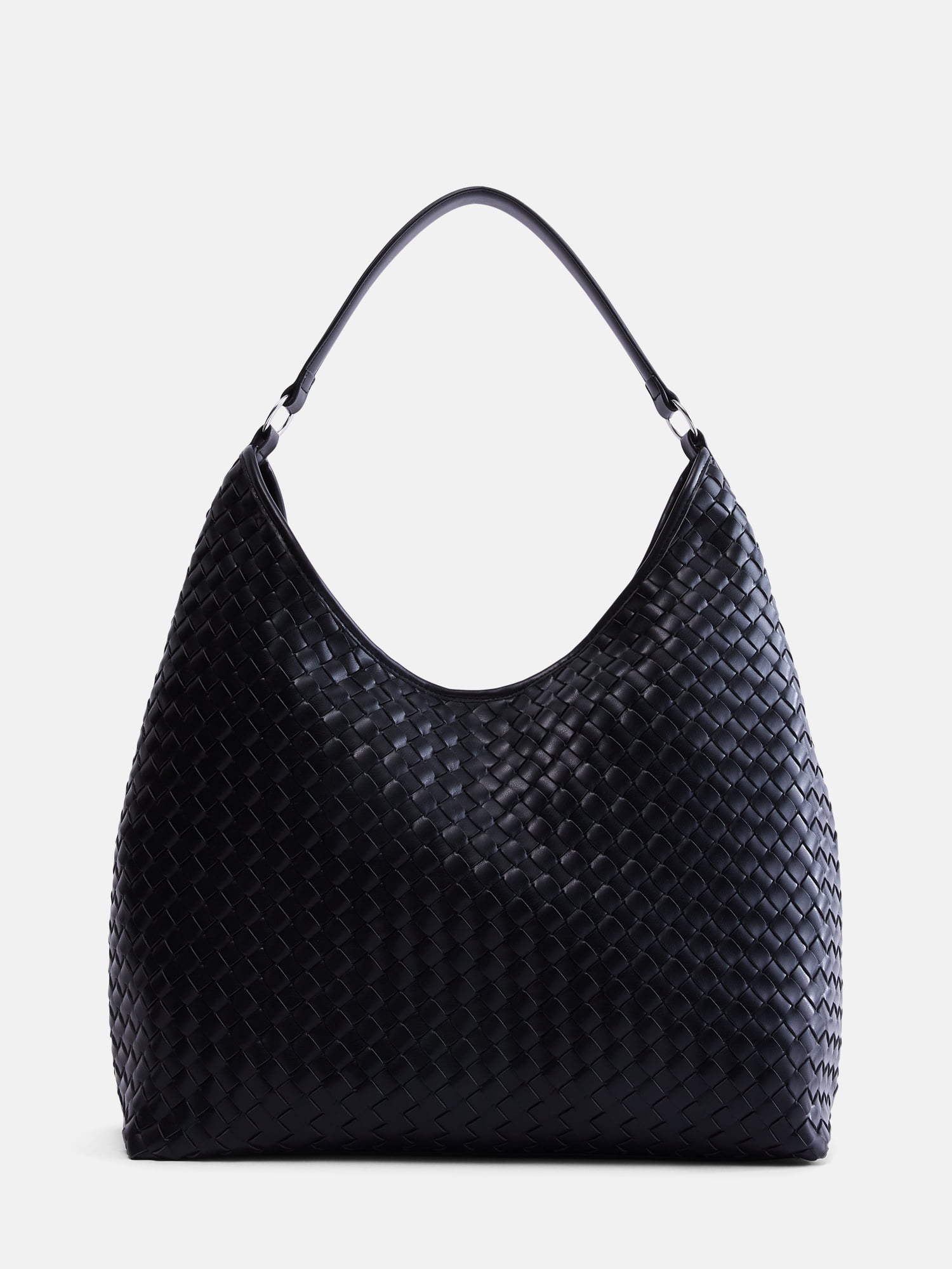 Scenario Women's Woven Hobo Handbag, Black