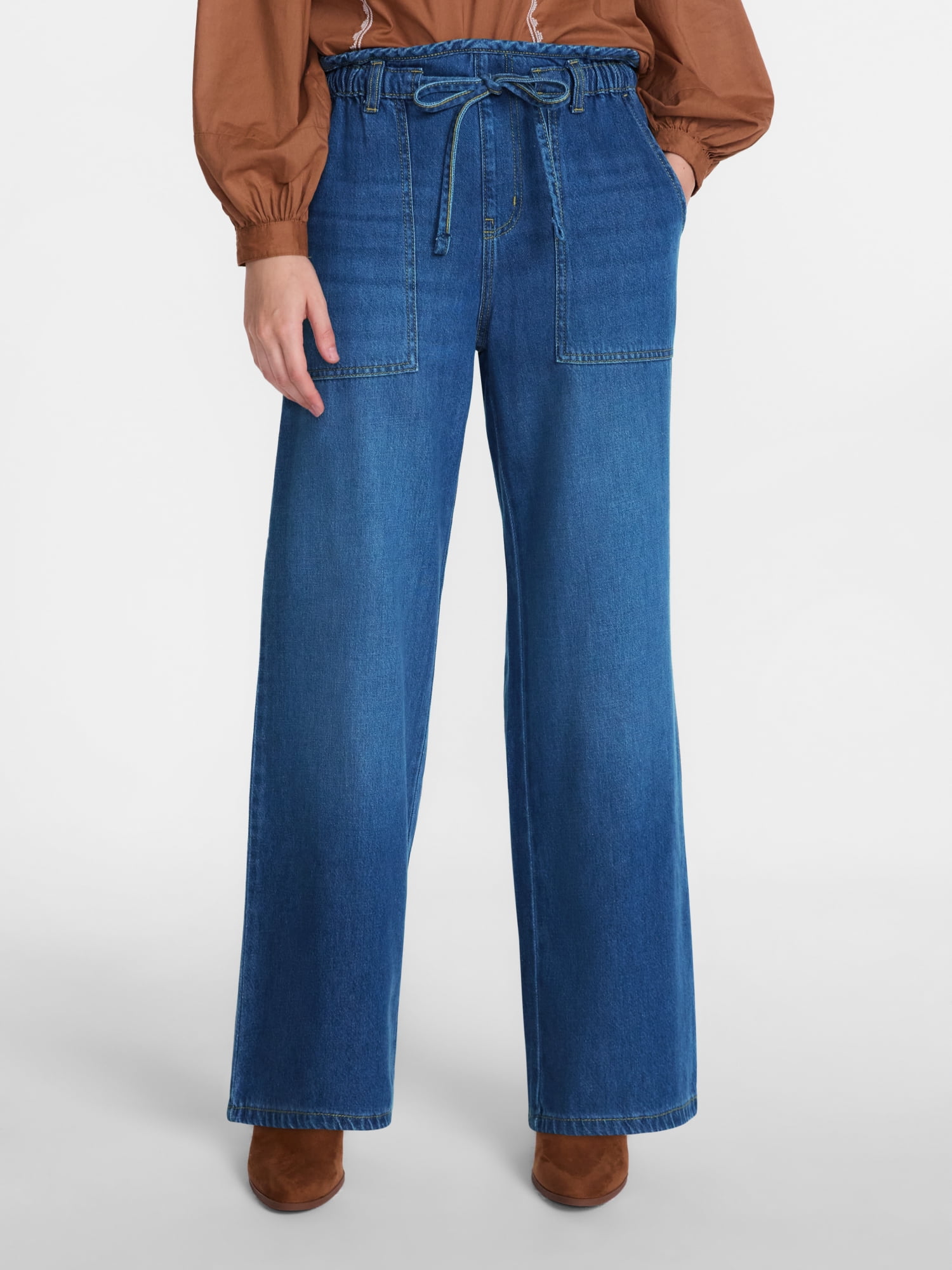 Scenario Women's Drapey Denim Jeans, Sizes XS-XXXL
