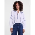 thumbnail image 1 of Scenario Women's and Women's Plus Embroidered Top with Long Sleeves, Sizes XS-4X, 1 of 7