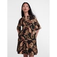 thumbnail image 1 of Scenario Women's and Women's Plus V Neck Mini Dress with Flutter Sleeves, Sizes XS-4X, 1 of 6