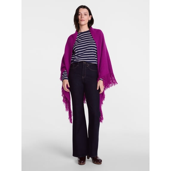 Scenario Women's Fringe Shawl, Berry Bright