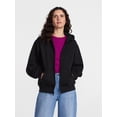 thumbnail image 1 of Scenario Women's and Women's Plus Zip Front Fleece Hoodie Jacket, Sizes XS-4X, 1 of 7