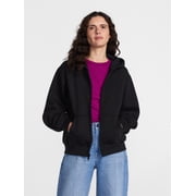 Scenario Women's and Women's Plus Zip Front Fleece Hoodie Jacket, Sizes XS-4X