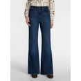 thumbnail image 1 of Scenario Women's High Rise Creased Flare Denim Jeans, Size 0-20, 1 of 6
