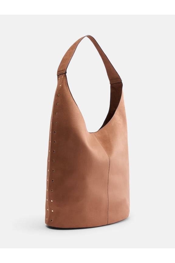 Women's Faux Suede Bucket Bag, Autumn Brown
