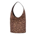 thumbnail image 1 of Scenario Women's Faux Suede Bucket Handbag, Leopard Print, 1 of 5
