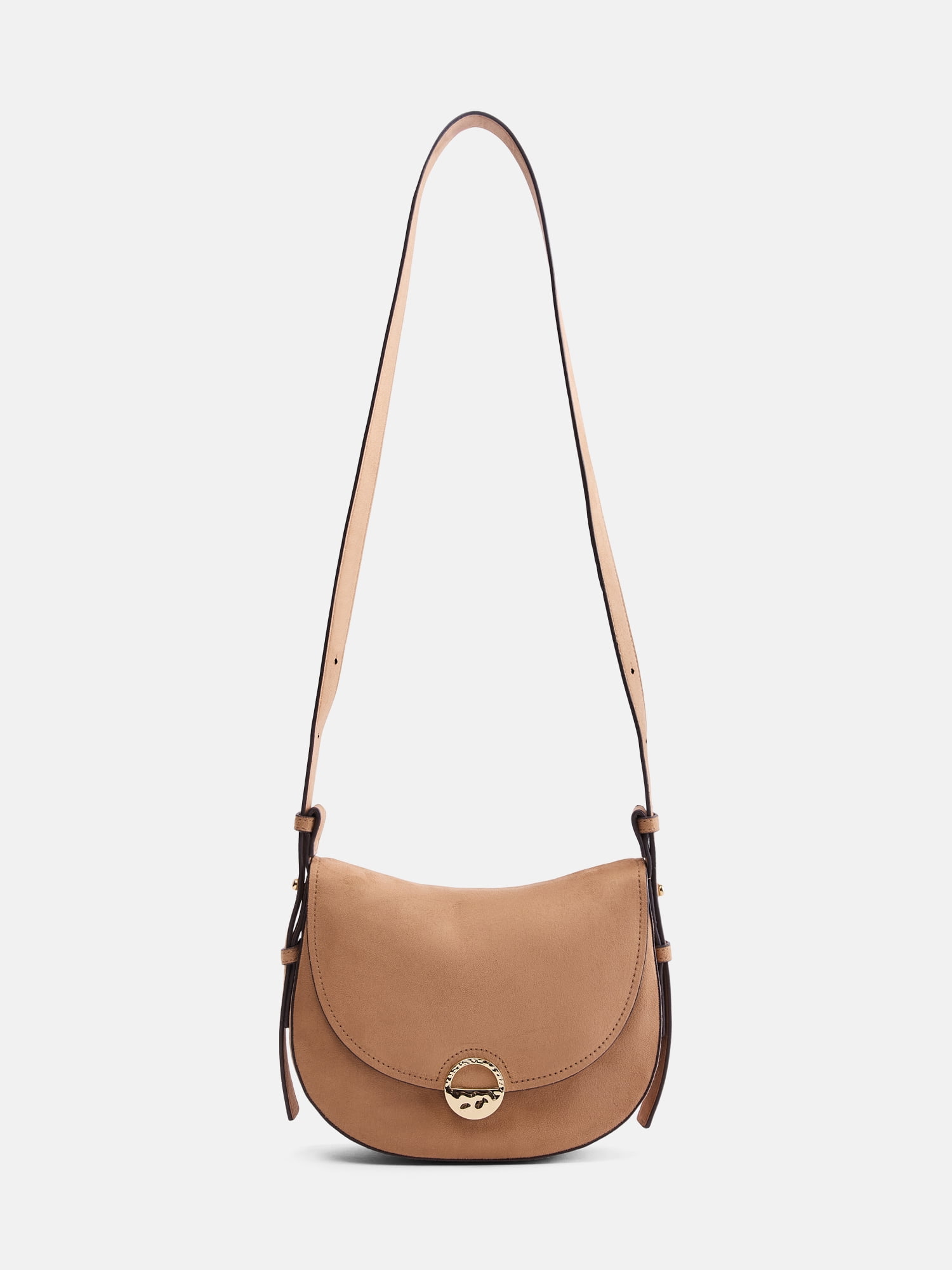 Scenario Women's Faux Suede Crossbody Handbag, Brown Spaniel