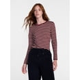 thumbnail image 1 of Scenario Women's Cotton Crewneck Tee with Long Sleeves, Sizes XS-XXXL, 1 of 6