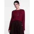 thumbnail image 1 of Scenario Women's Oversized Tee with Long Sleeves, Sizes XS-XXXL, 1 of 6