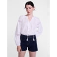 thumbnail image 1 of Scenario Women's and Women's Plus Smocked Neck Top with Lace Inserts, Sizes XS-4X, 1 of 6