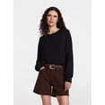 thumbnail image 1 of Scenario Women's Oversized Tee with Long Sleeves, Sizes XS-XXXL, 1 of 6