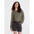 thumbnail image 1 of Scenario Women's Oversized Tee with Long Sleeves, Sizes XS-XXXL, 1 of 6
