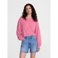 thumbnail image 1 of Scenario Women's Oversized Tee with Long Sleeves, Sizes XS-XXXL, 1 of 6