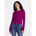 thumbnail image 1 of Scenario Women's and Women's Plus Rib Tee with Long Sleeves, Sizes XS-4X, 1 of 6