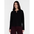 thumbnail image 1 of Scenario Women's Thermal Henley Shirt with Long Sleeves, Sizes XS-XXXL, 1 of 6