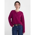 thumbnail image 1 of Scenario Women's Thermal Henley Shirt with Long Sleeves, Sizes XS-XXXL, 1 of 6