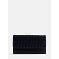 thumbnail image 1 of Scenario Women's Woven Faux Leather Clutch Wallet, Black, 1 of 4