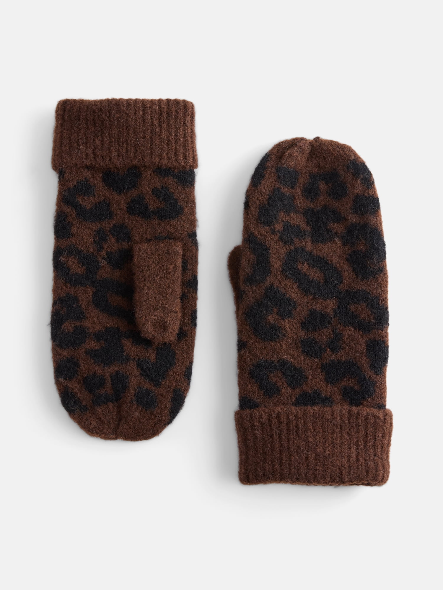 Scenario Women's Knit Mittens, Brown Stallion