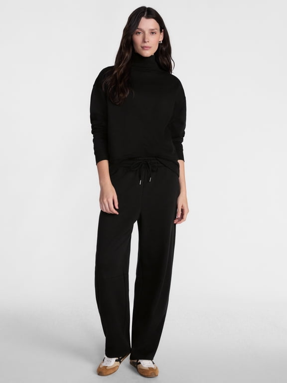 Women's Mock Neck Sweatshirt and Sweatpants Set, 2-Piece, Sizes XS-4X