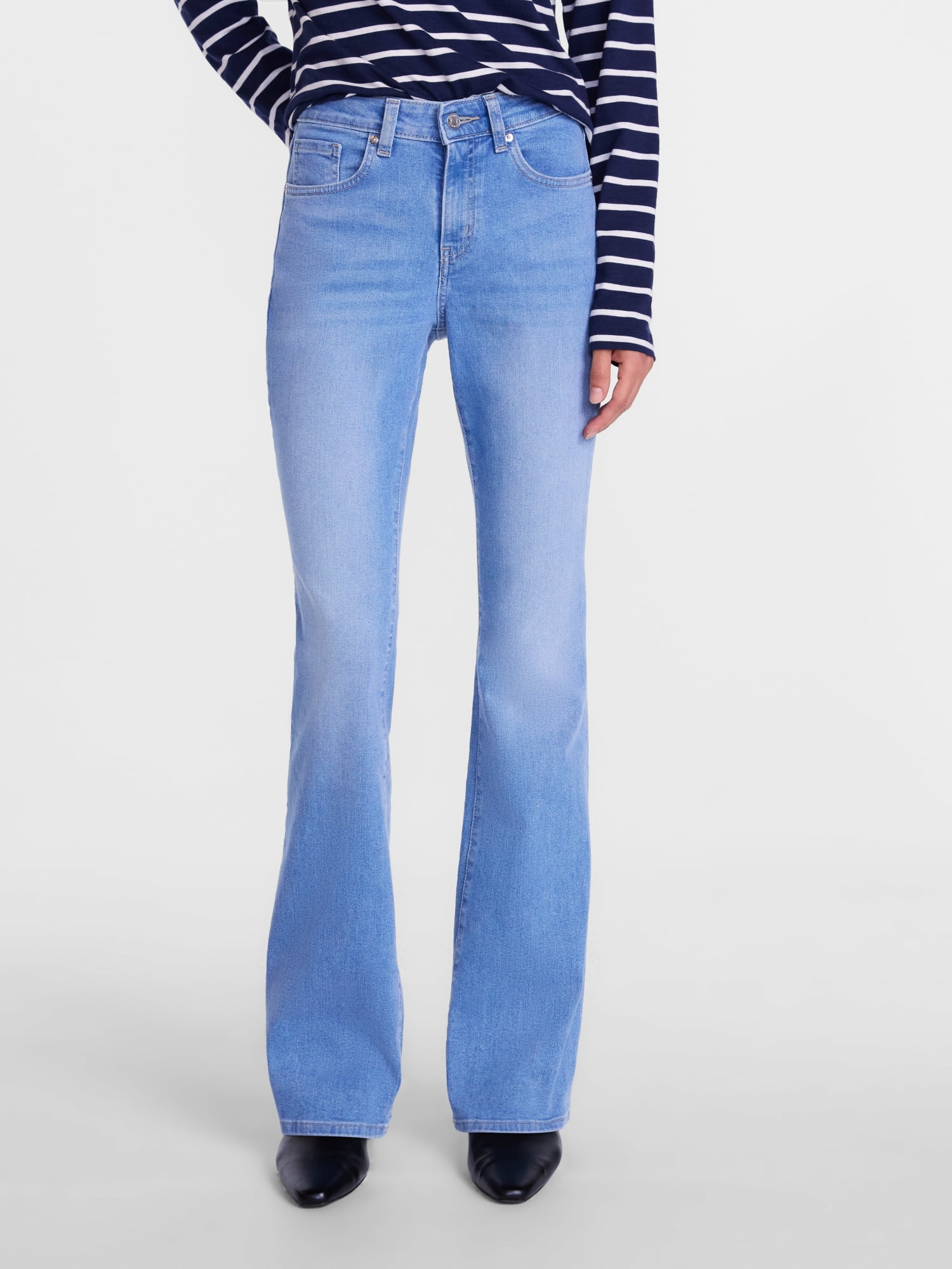 Scenario Women's Mid Rise Bootcut Jeans, Sizes 0-20, 0S-20S, 4L-14L